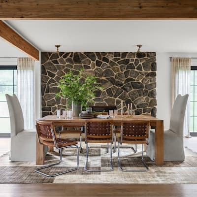 Cedarwood Fringed Area Rug