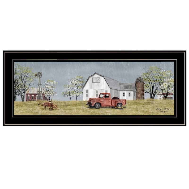 TrendyDecor4U Farmhouse "Spring On The Farm" Framed Print Wall Art by Billy Jacobs