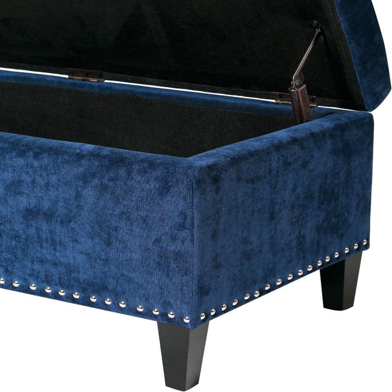 Rectangle Tufted Lift Top Storage Ottoman