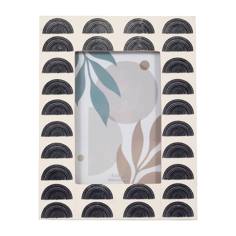 Resin Wood Decorative Arches Photo Frame - Black