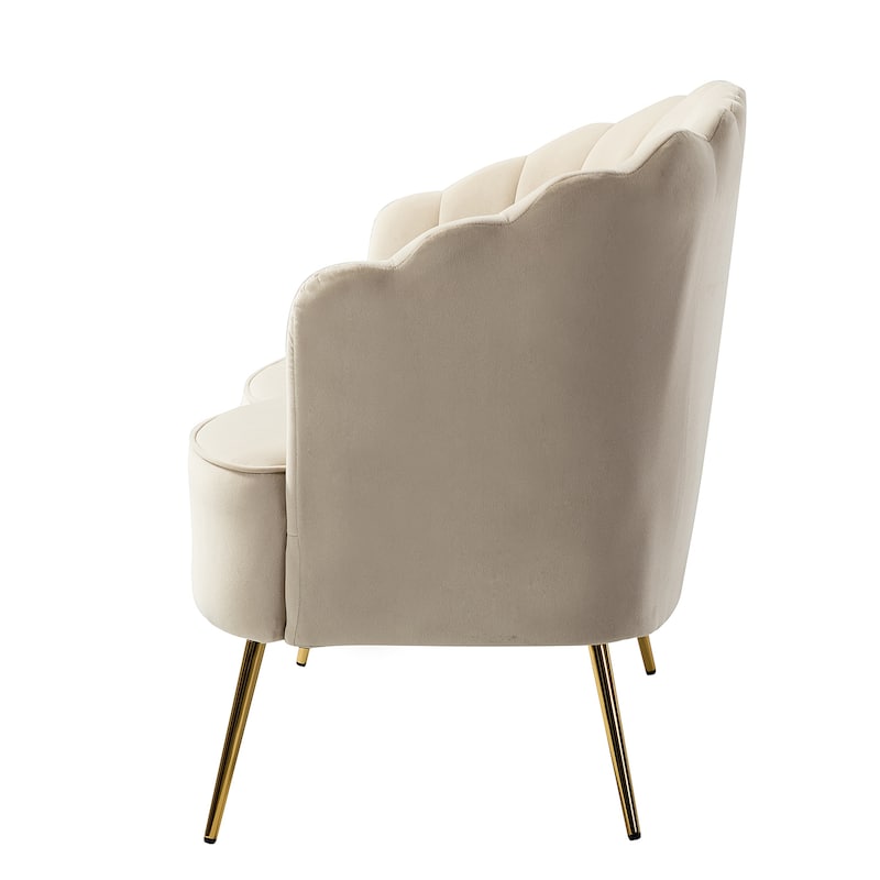 Xabier 52''Loveseat with Flower Shaped Back Design