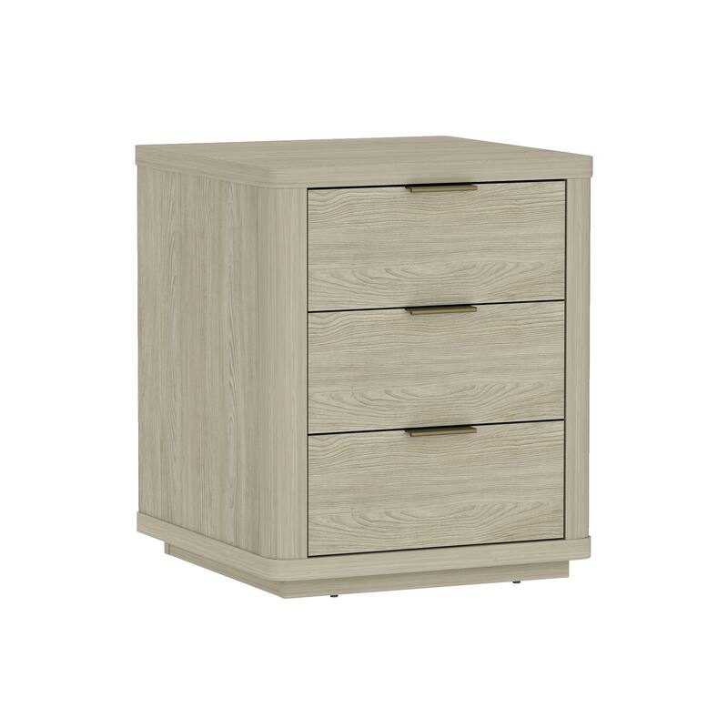 Manhattan Comfort Evelyn 3 Drawer Modern Nightstand Set of 2
