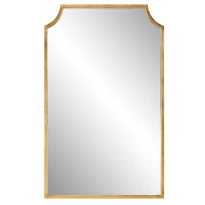Porch & Den Gold Metal Concave Corner Wall Mirror