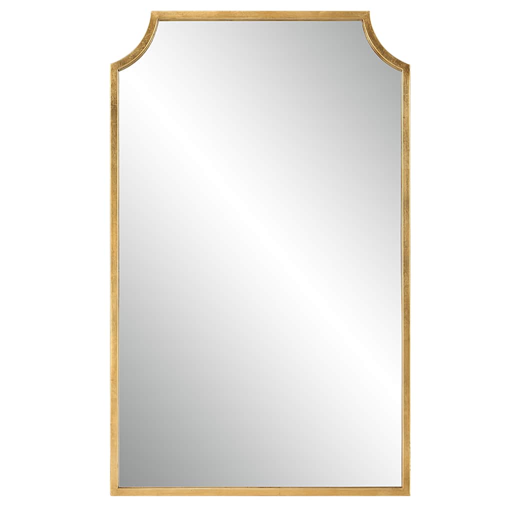 Porch & Den Gold Metal Concave Corner Wall Mirror