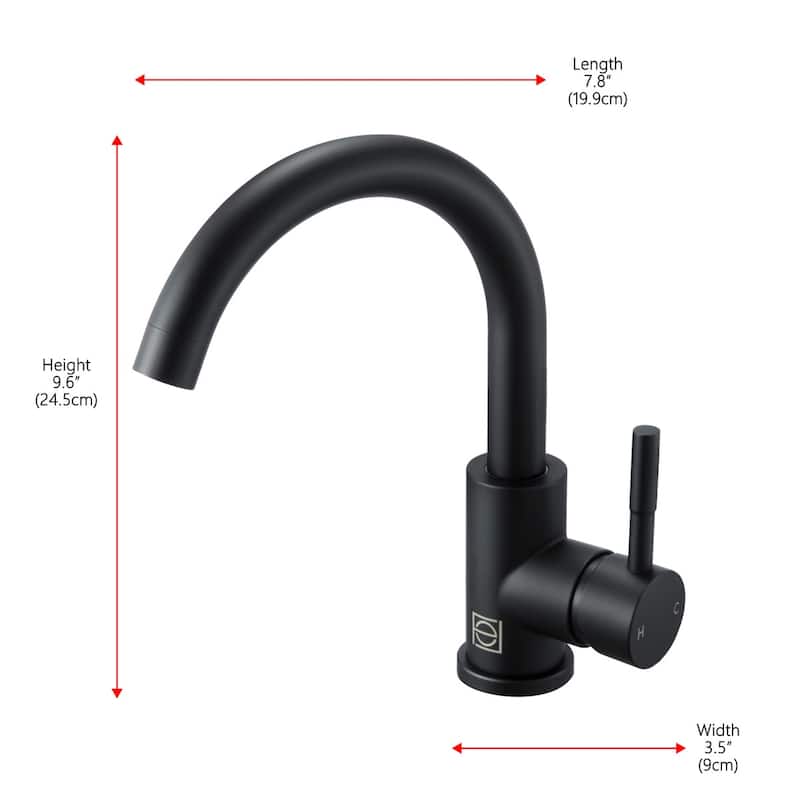 Elegant Lighting FAV-1003 Louis 1.5 GPM Single Hole Bathroom Faucet