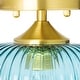preview thumbnail 4 of 16, River of Goods Ignace Brushed Gold Metal 10.25-Inch Ceiling Light with Frosted White Glass Globe Shade