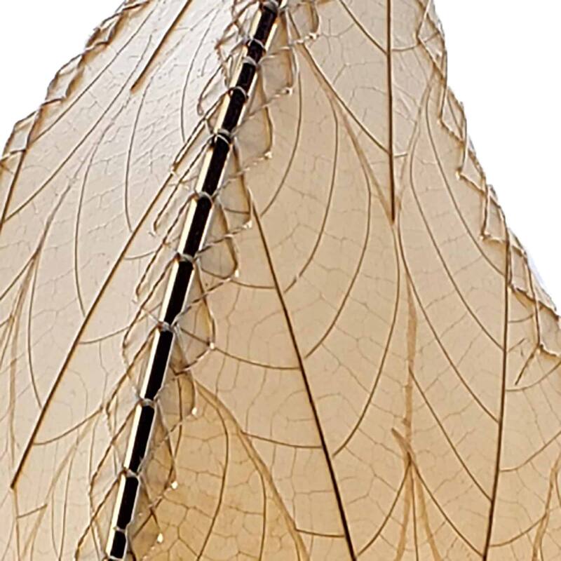 Eangee Handmade 24 Inch Leaflet Lamp, Cocoa Leaves Shade, 12 x 6 x 24 in. - 12 x 6 x 24