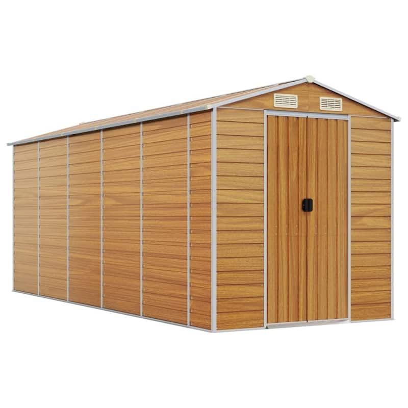vidaXL Garden Shed Metal Outdoor Storage Shed Anthracite Galvanized Steel