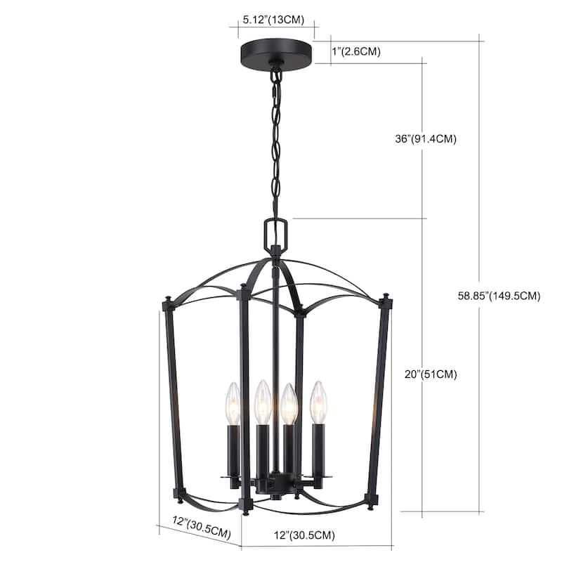Modern 12.01-in Matte Black Pendant Light
