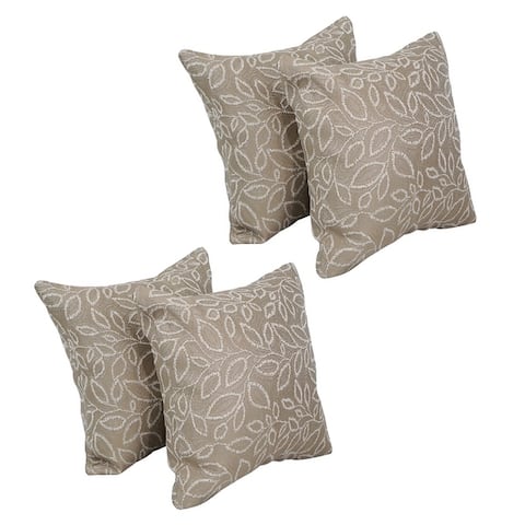 Blazing Needles 17-inch Square Throw Pillows (Set of 4)