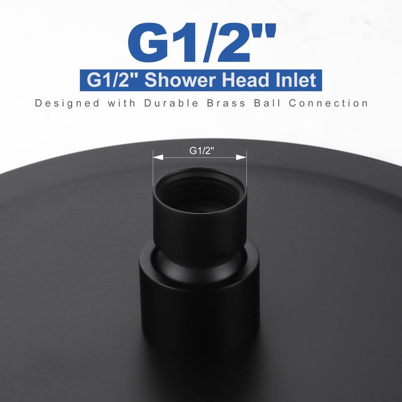 WOWOW 1-Spray Patterns with Wall Mount Rain Fixed Shower Head