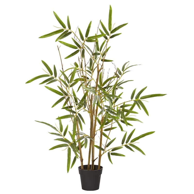 Bamboo Tree Indoor 28 Inch Artificial Plant Home Decor Greenery - Green - 51-60 Inches