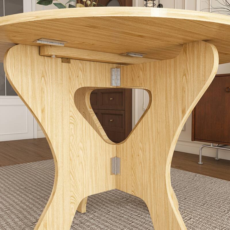 43" Folding Dining Table for Small Spaces - MDF, Space-Saving for Indoor & Outdoor