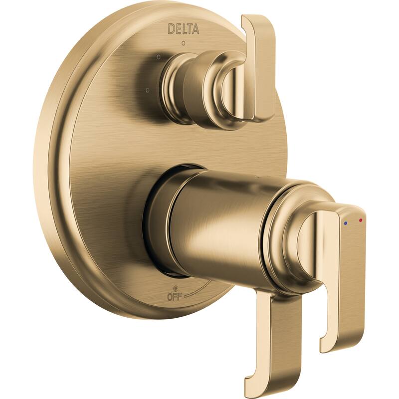 Delta T27T889 Tetra 17T Series Thermostatic Valve Trim with Integrated - Lumicoat Champagne Bronze