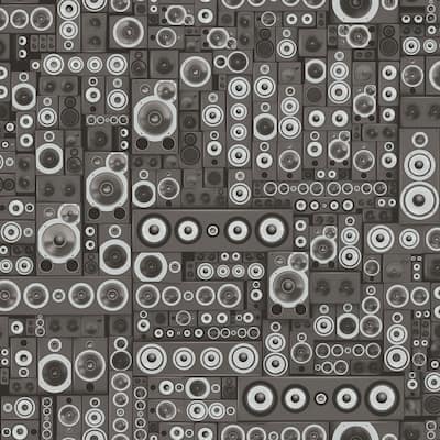 Galerie Wallcoverings Grunge Geometric Speakers Effect Non-woven Matte Wallpaper Roll