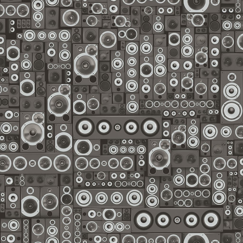 Galerie Wallcoverings Grunge Geometric Speakers Effect Non-woven Matte Wallpaper Roll