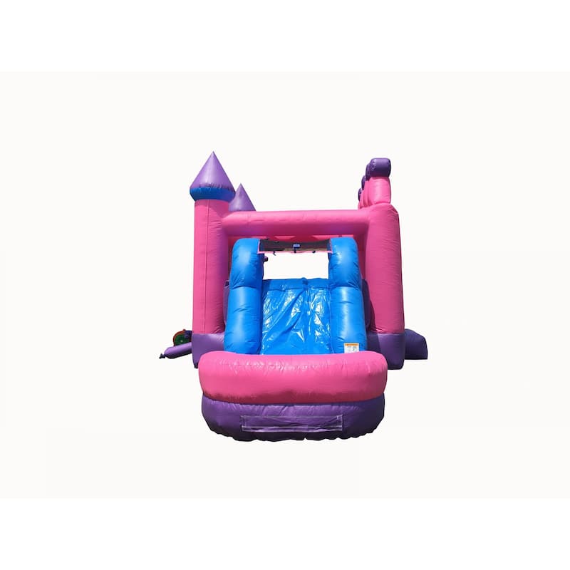 Jump Orange Tiara Athletic 5 in 1 Inflatable Bounce House & Slide Combo, Commercial & Rental Grade, 100% PVC Vinyl