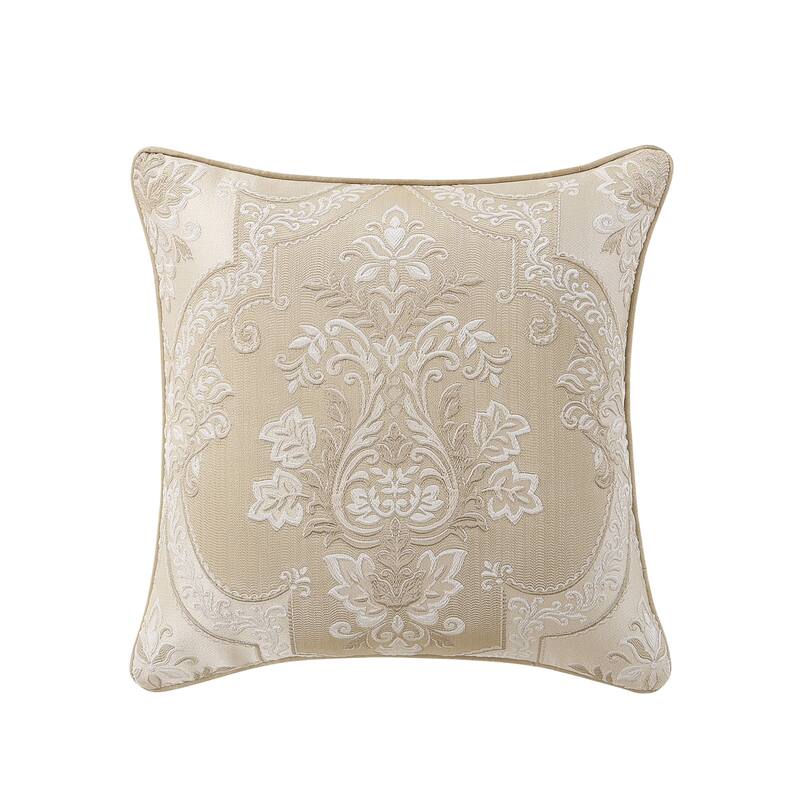 J. Queen New York Sondra Gold 20" Square Decorative Throw Pillow