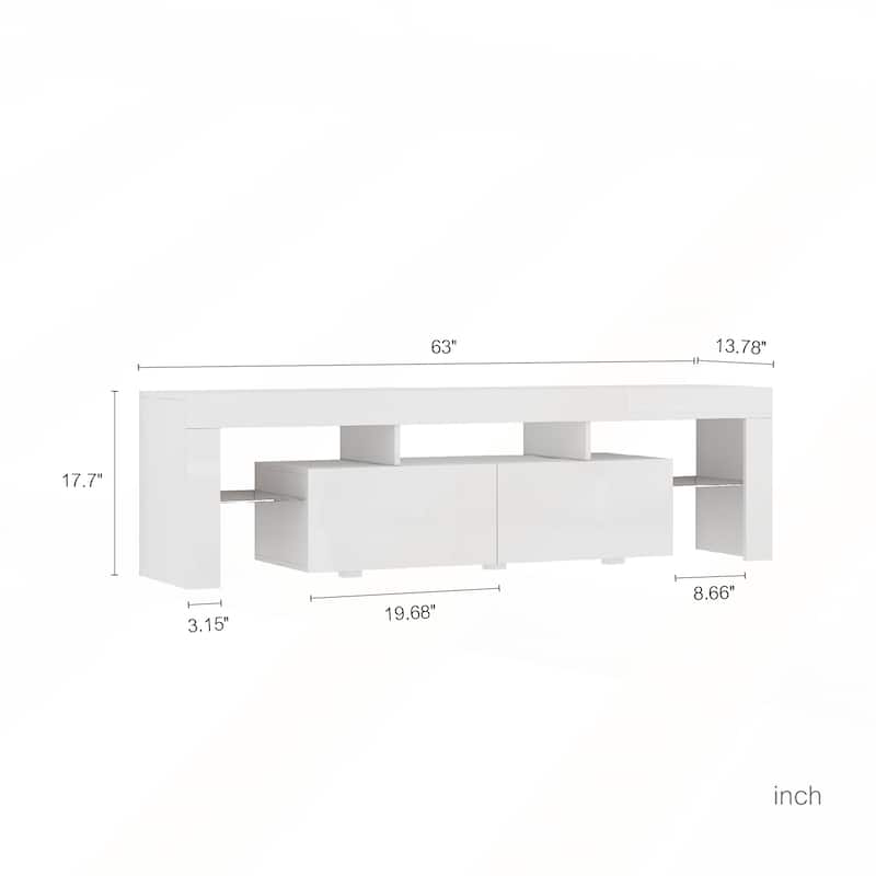 High gloss TV Stand with LED Lights
