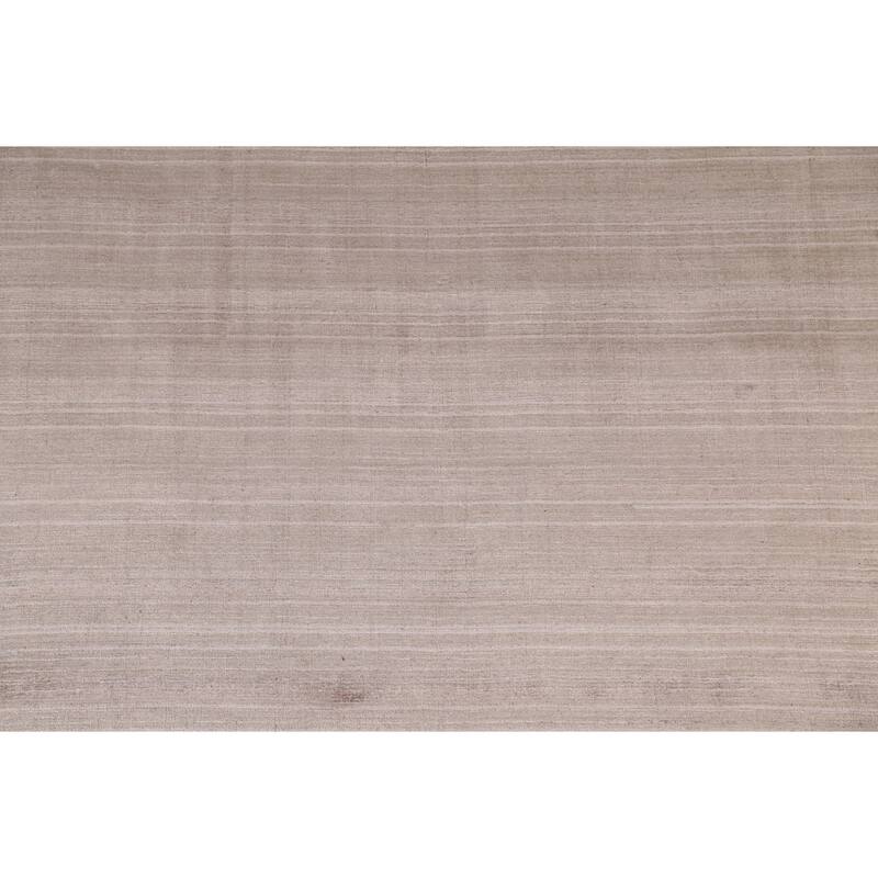 Gabbeh Area Rug Hand-Knotted Tribal Beige Wool Carpet - 7'10" x 9'8"
