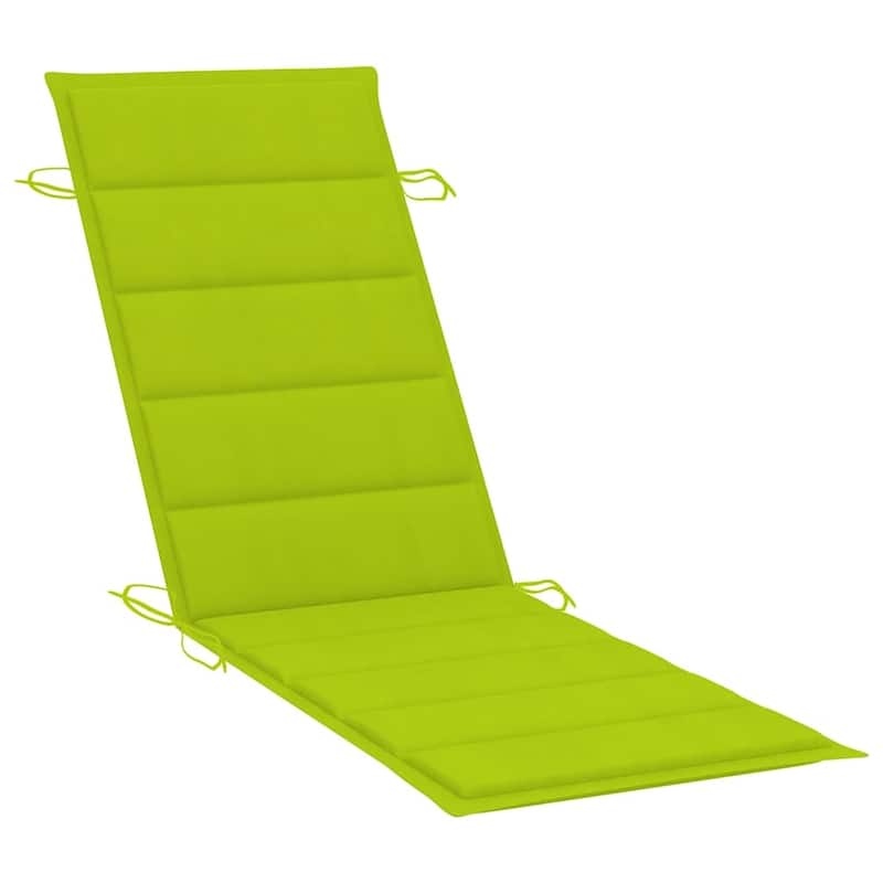 vidaXL Patio Sun Lounger with Cushion Solid Acacia Wood - 72.4" x 21.7" x 25.2"