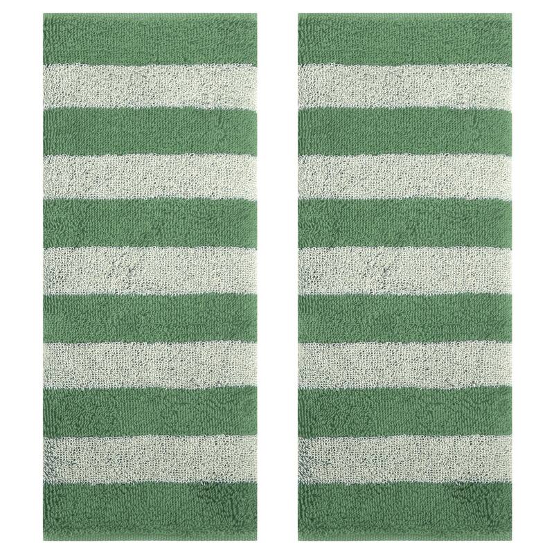 Striped Cotton Hand Towel Set, Soft Absorbent Hand Towels for Bathroom, Camping, Gym, Hotel