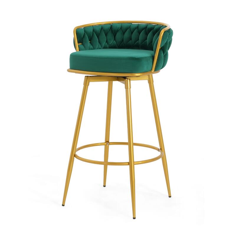Christopher Knight Home - Lila Modern Gold Finish Swivel Counter Height Bar Stools (Set of 2 )