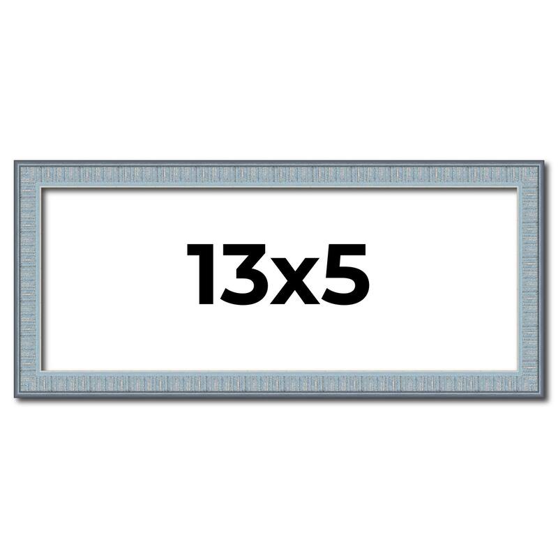 13x5 Frame Rustic Sky Blue Solid Wood Picture Frame | 0.75 Inch