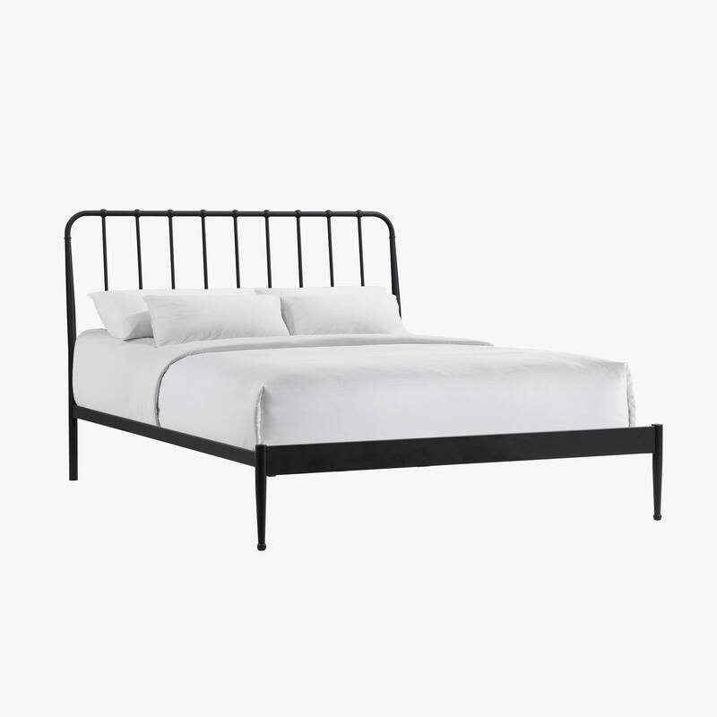 Intercon Farmhouse Metal Panel Bed, Black - Full