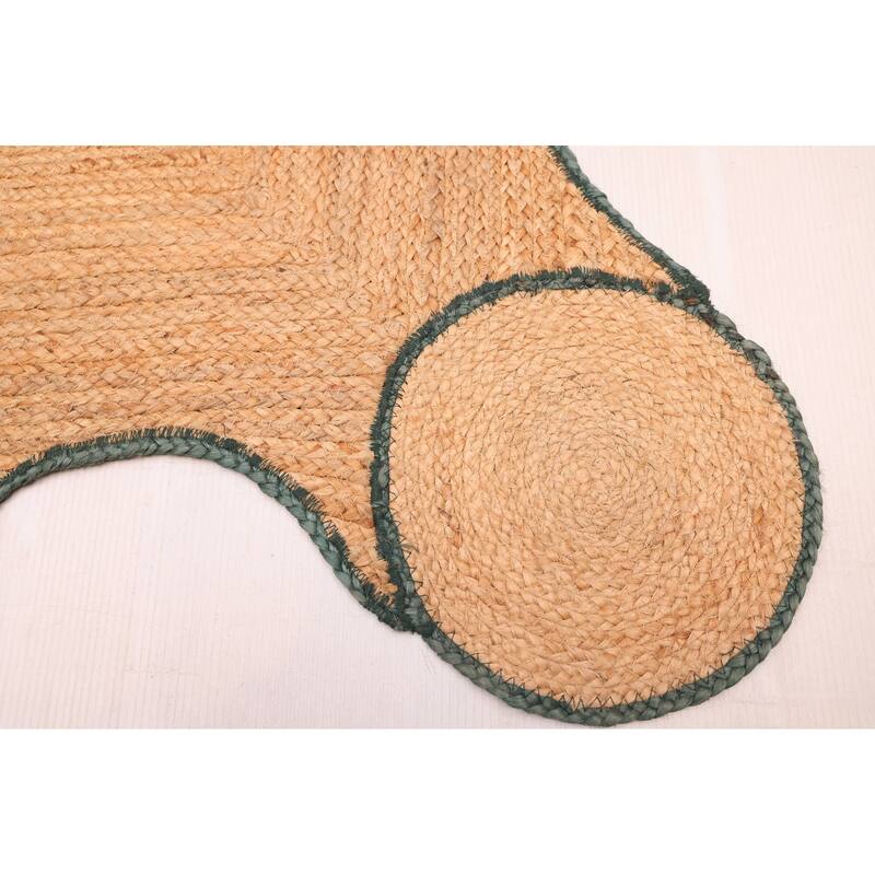 ECARPETGALLERY Braided Weave Palas Denizli Tan Jute Rug - 4'0 x 6'0