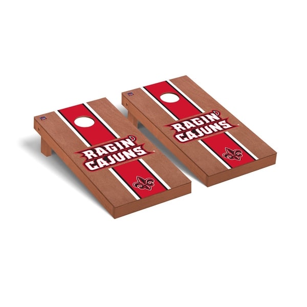 slide 2 of 5, Louisiana Ragin Cajuns Rosewood Cornhole Board Set