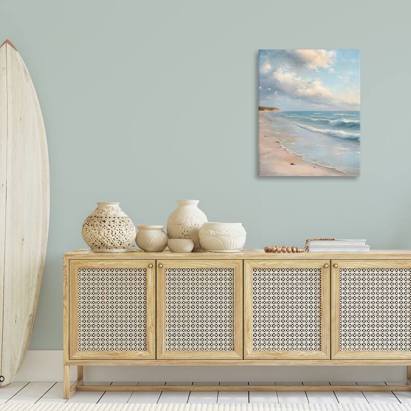 Stupell Where Seagulls Fly Beach View Canvas Wall Art Design By Franklyn Gregory