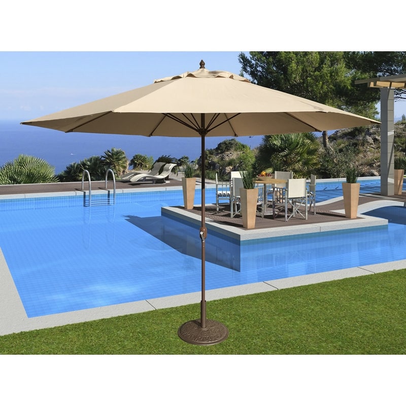 Tropishade 11' Aluminum patio umbrella with Beige Olefin Cover