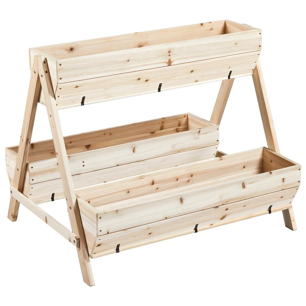 Yaheetech Wooden Raised Garden Bed for Flowers Vegetables Herbs