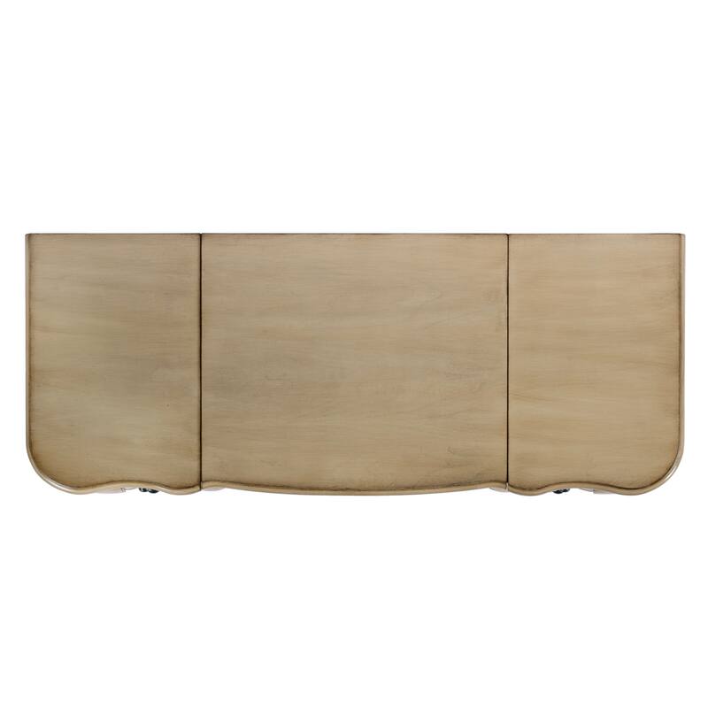Charlotte 40 in. W Rectangular Wood Vanity/Valet Desk with Storage Drawers and Mirror