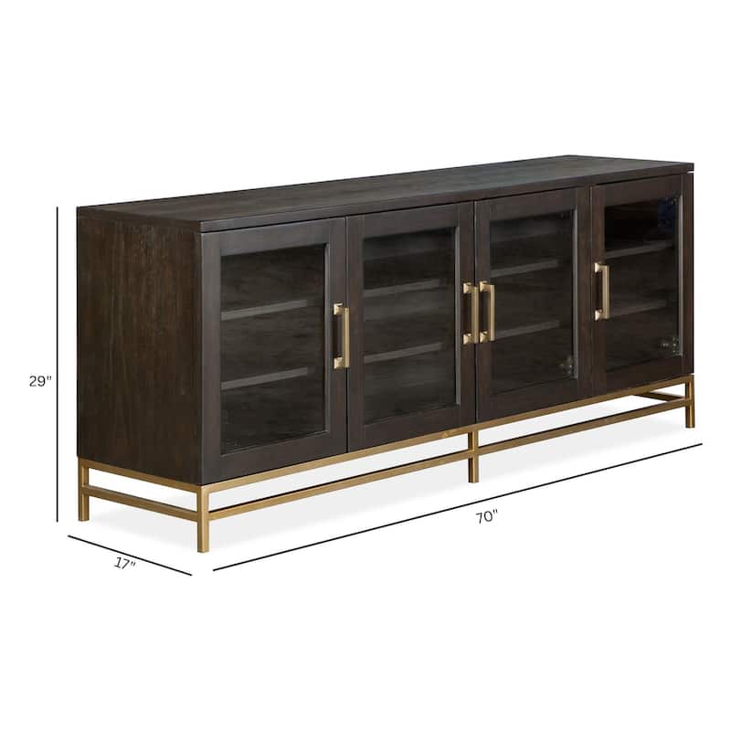 Magnussen Home Lindon Coffee Bean Dark Small Console - W x D x H