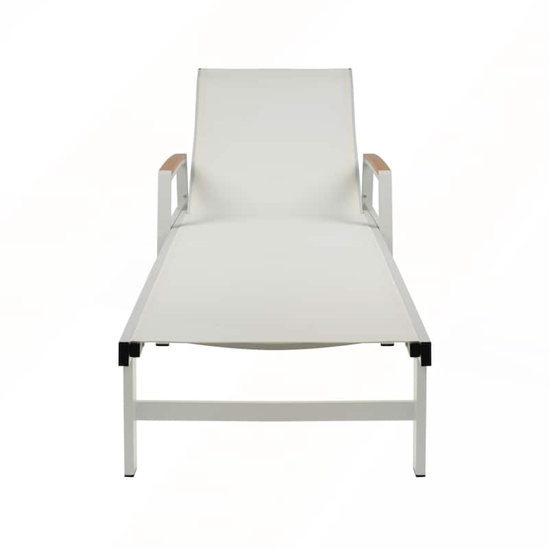 Aluminum Frame Mesh Seating Adjustable Chaise Lounge