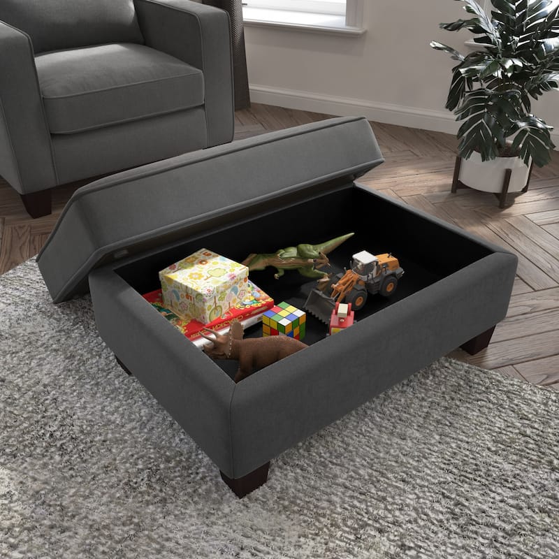 Bush Furniture Stockton Large Upholstered Storage Ottoman