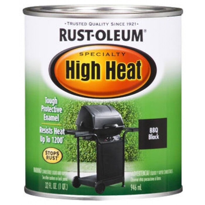 Shop Rust Oleum 7778 502 Satin Specialty High Heat Paint 1 Qt Bbq Black Overstock 24330694