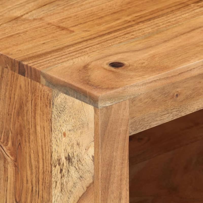 vidaXL TV Stand 34.6"x11.8"x15.7" Solid Wood Acacia - 34.6" x 11.8" x 15.7"