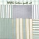 preview thumbnail 4 of 5, Cozy Line Spa Stripes Patchwork Quilt Bedding Set