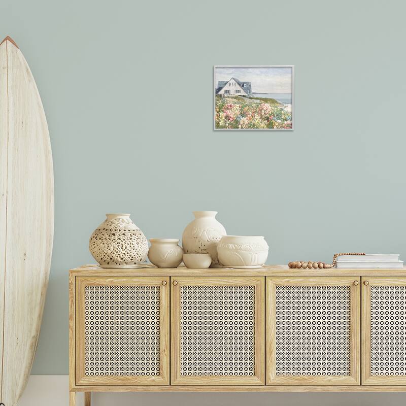 Stupell Coastal Cottage Meadow Framed Giclee Art Design By Amber Sterling
