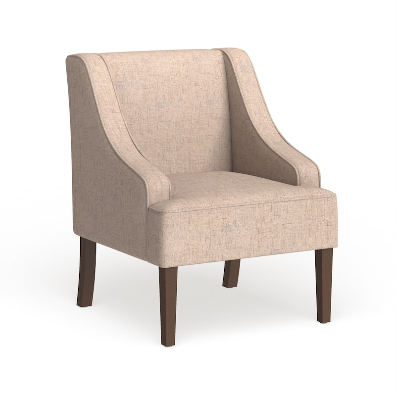 Porch & Den Lyric Tan Swoop Arm Accent Chair - Tan