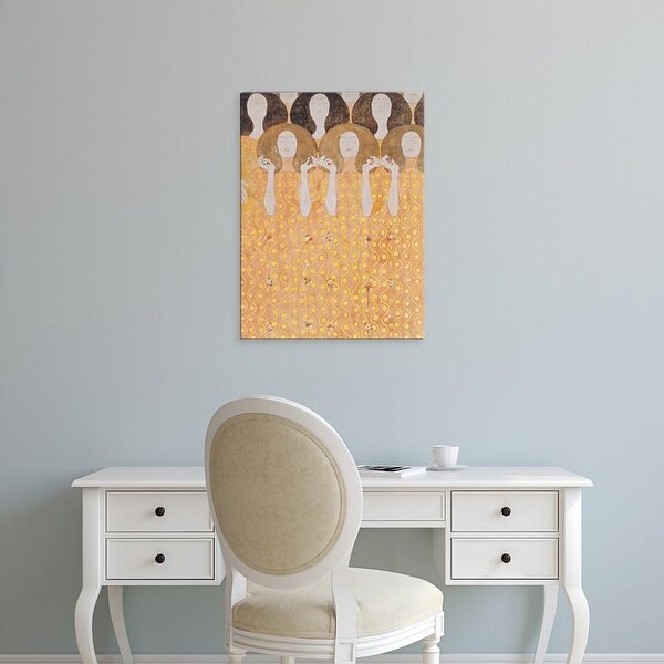 Easy Art Prints Gustav Klimt's 'Choir of the Paradise Angels' Premium Canvas Art
