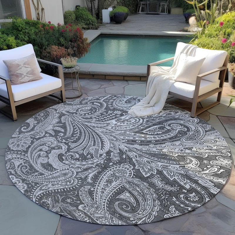 Machine Washable Indoor/ Outdoor Chantille Traditional Paisley Rug