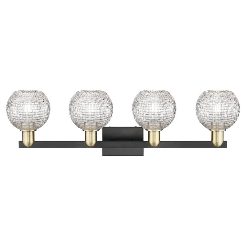 Innovations Lighting Endless Possibilities Arcadia - Athens - 4 Light 33" Basketweave Bath Vanity Light