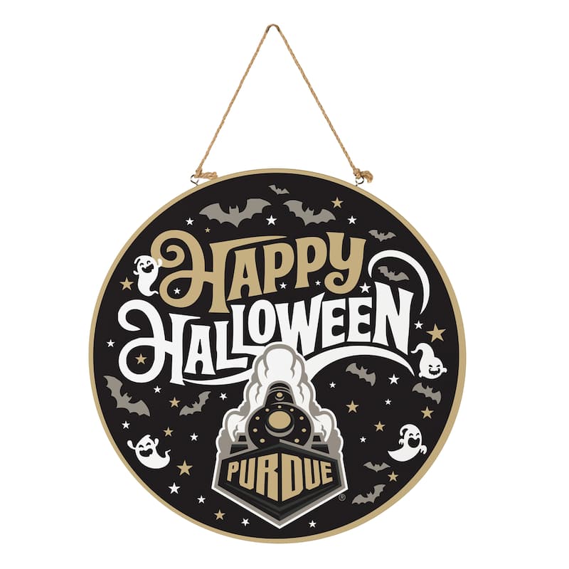 Purdue University 18" x 18" Halloween Door Décor Wall Sign