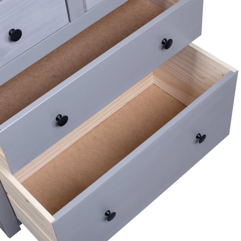 vidaXL Sideboard Drawer Cupboard for Bedroom Storage Cabinet Pine Panama Range - 31.5" x 15.7" x 32.7"