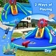 preview thumbnail 14 of 17, Inflatable Waterslide Bounce House with Upgraded Handrail without Blower - 216" x 212.5" x 116" (W x D x H)