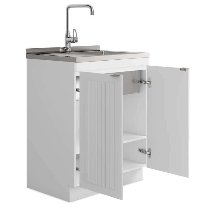 WYNDENHALL Bishop Laundry Cabinet with Faucet and Sink